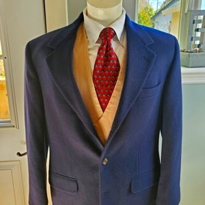 100% Cashmere Navy Blue Joseph & Lyman Sport coat , blazer, suit jacket …